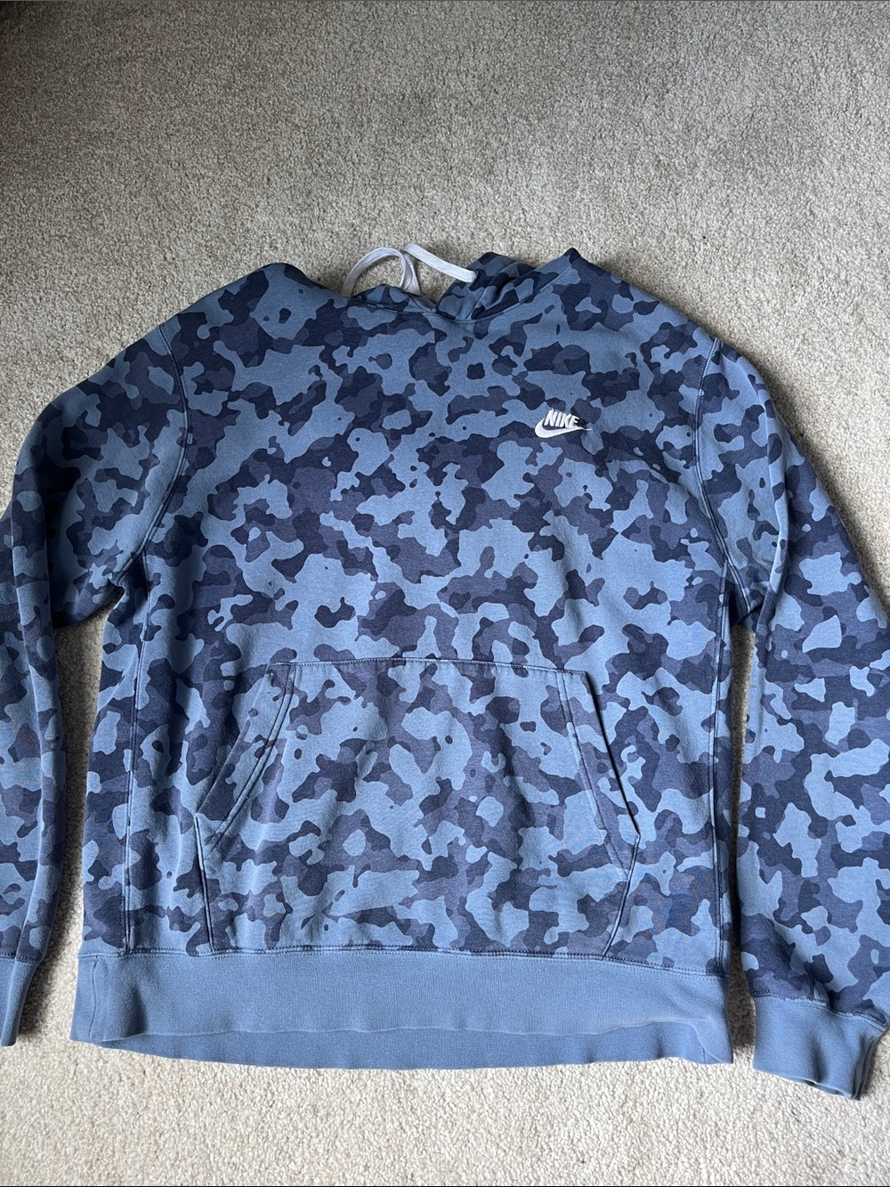 Nike Men’s Blue Camo sweatshirt Hoodie